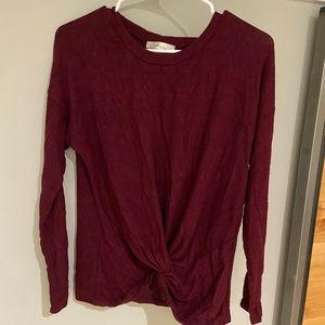 Maroon long sleeve sweater (soft)